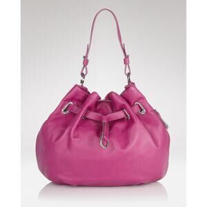 Cole Haan Pink Leather Drawstring Bag